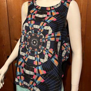 BUNDLE2$10 Mara Hoffman rainbow cyber sleeveless tank with mesh back Small
